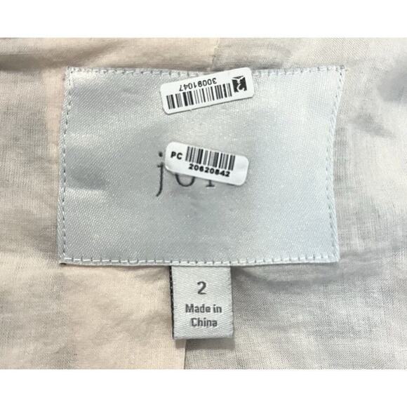 JOIE Anilah 100% Linen Leopard Print Cappuccino Beige Blazer Jacket Sz 2 - Picture 10 of 11